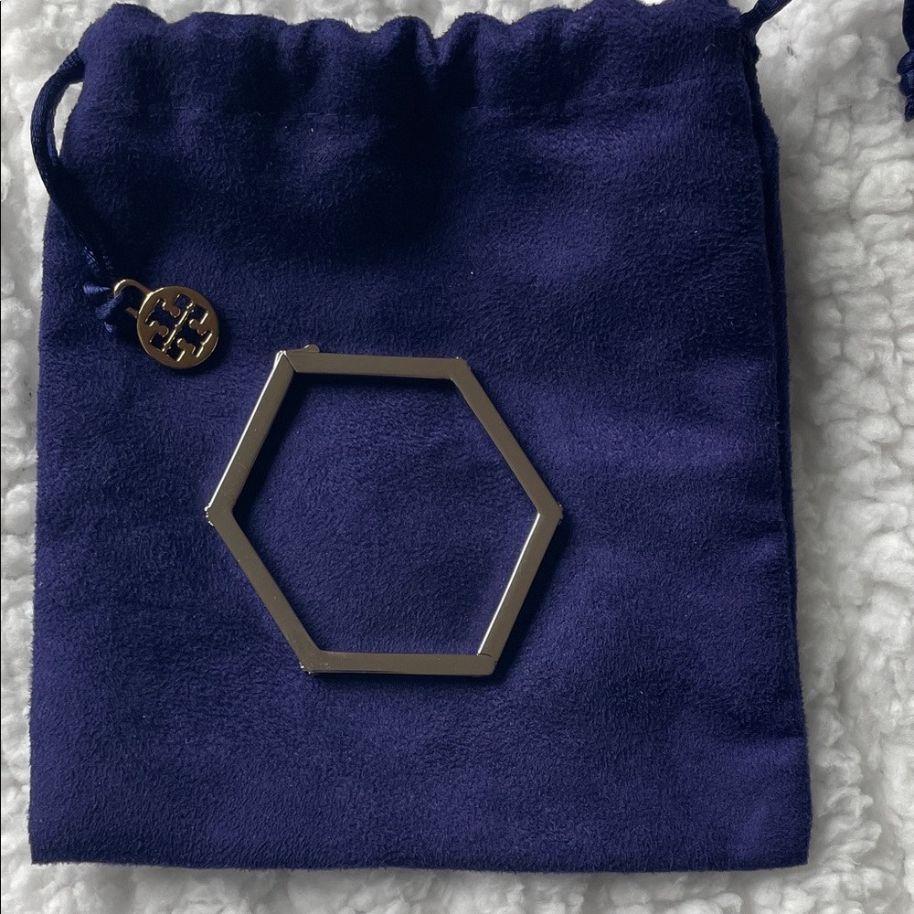 Tory Birch Hexagon Silver Bracelet
